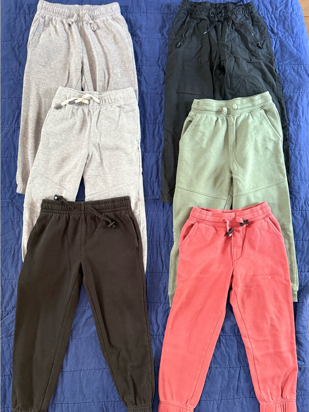 Kids Fleece Jogger Pants - Black, Heather Gray, Olive, Coral